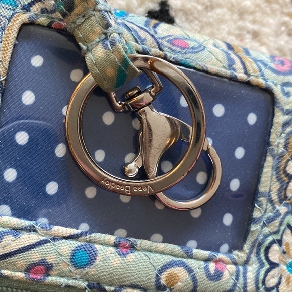 Vera Bradley Lanyard Blue ID Clip Ring - Picture 7 of 9